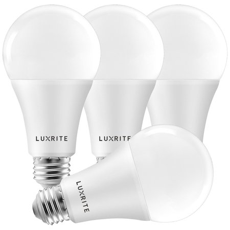 LUXRITE A21 LED Light Bulbs 22W (150W Equivalent) 2550LM 3000K Soft White Dimmable E26 Base 4-Pack LR21451-4PK